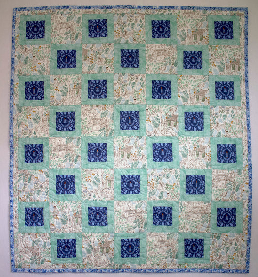 Fairy Garden - Blue + Green Quilt