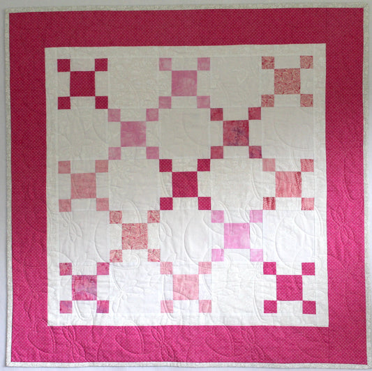 Sweet Dreams Baby Quilt – Pink & White