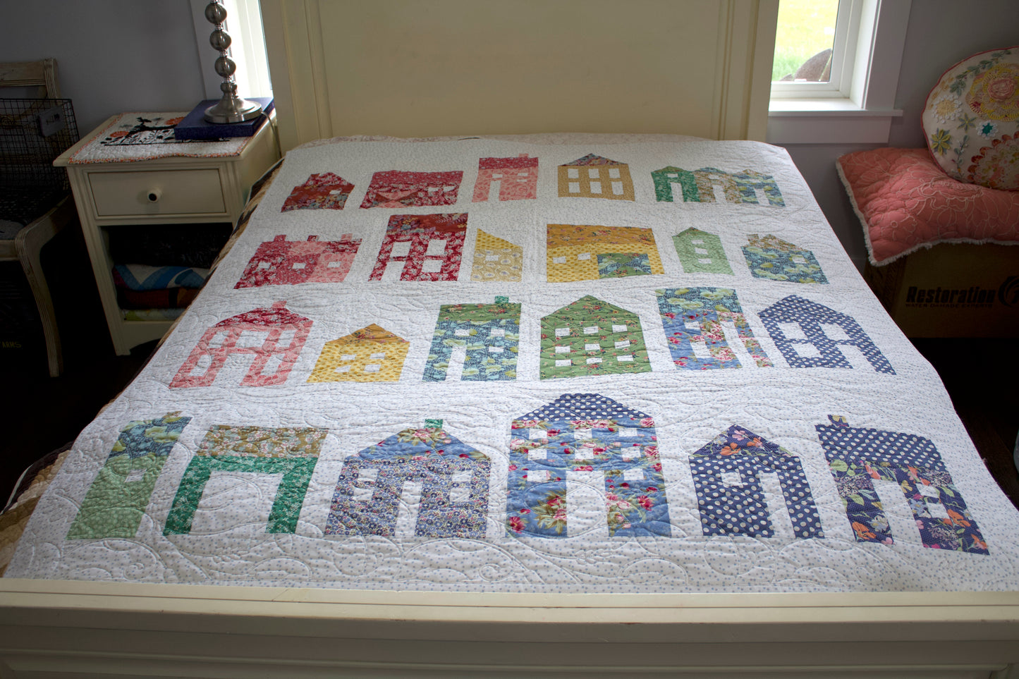Tilda Houses Ombre Quilt