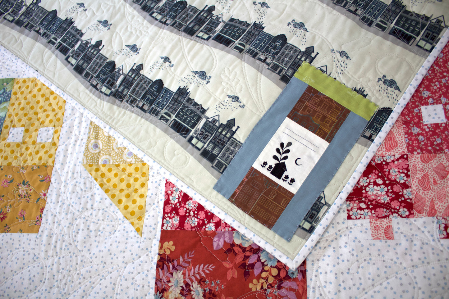 Tilda Houses Ombre Quilt